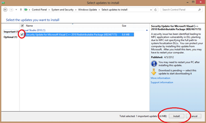 Windows Update, Install Updates